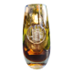 Vintage vase in blown Art glass, Creative design, amber color