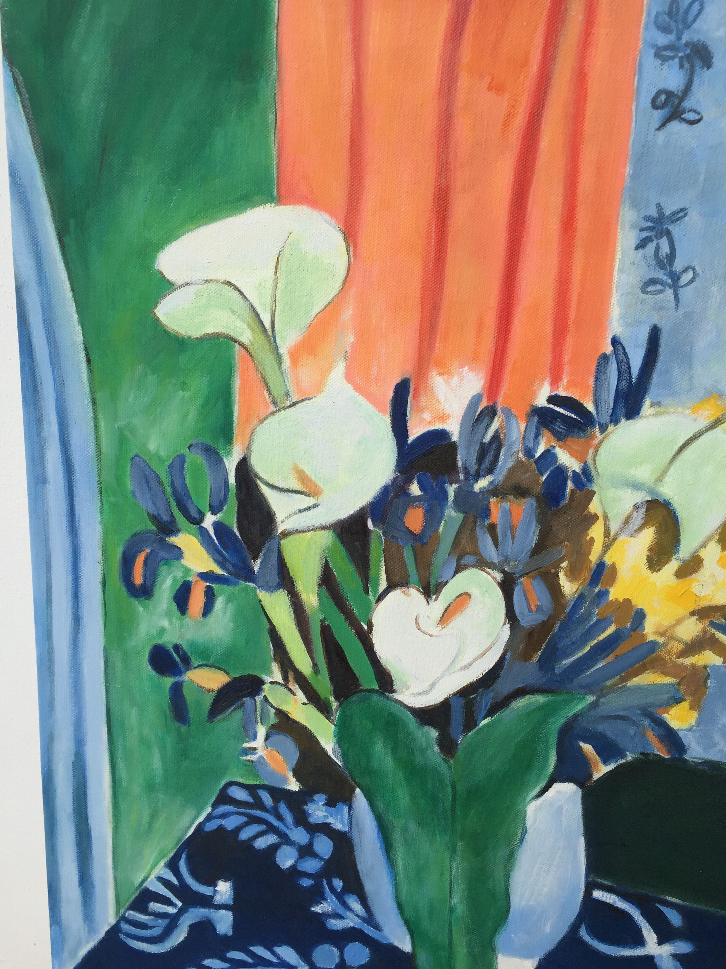 Canvas bouquet of flowers