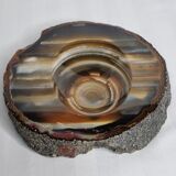 Empty pocket, slice of brown ochre agate