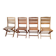 4 teak garden chairs