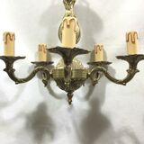 Lustre 5 lumières en bronze