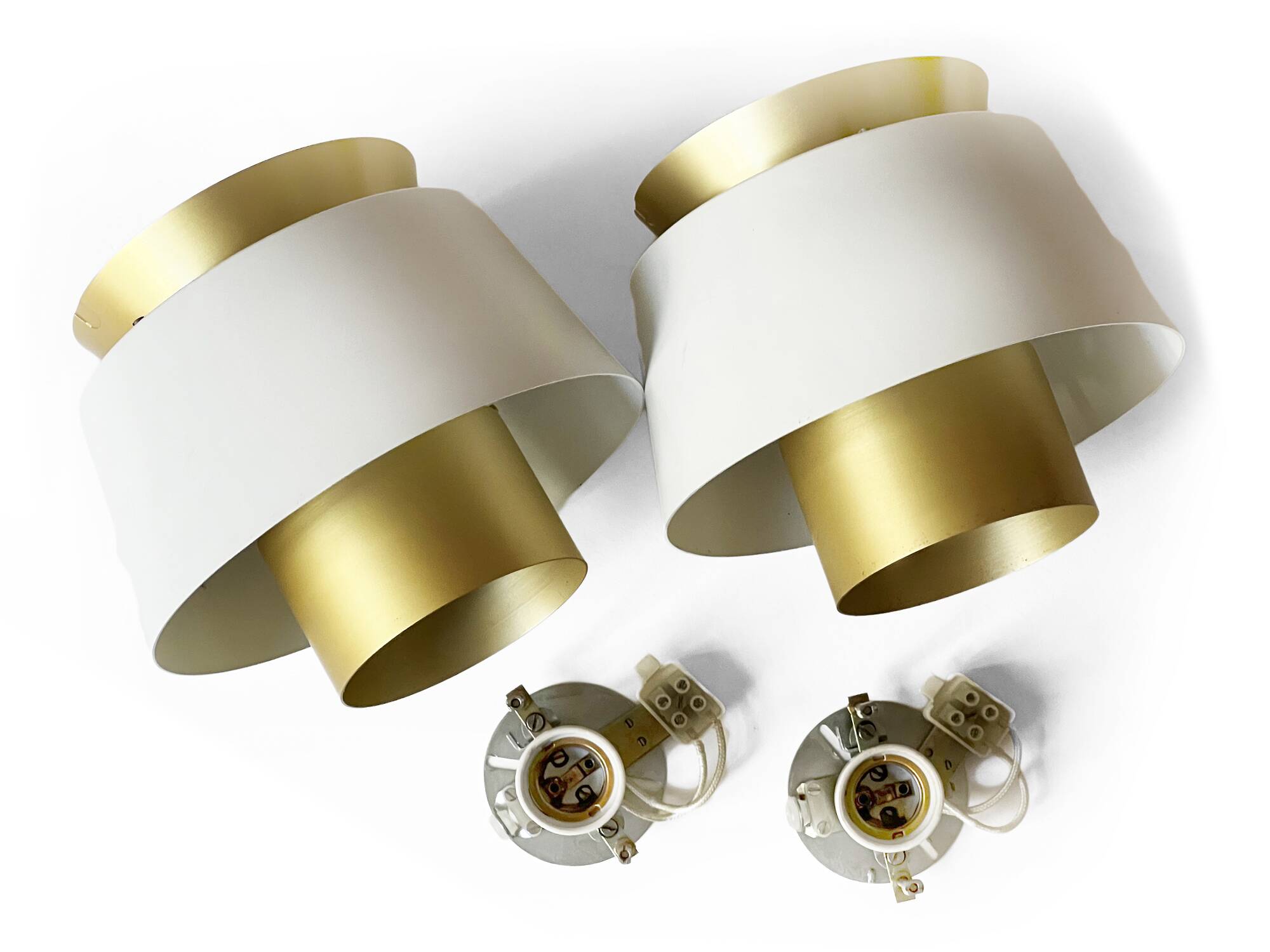 Pair of ceiling lamps "Tivoli" by Jørn Utzon for Nordisk Solar Compagni. Denmark 1970s