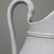 Antique white earthenware toilet jug from Pexonne, France