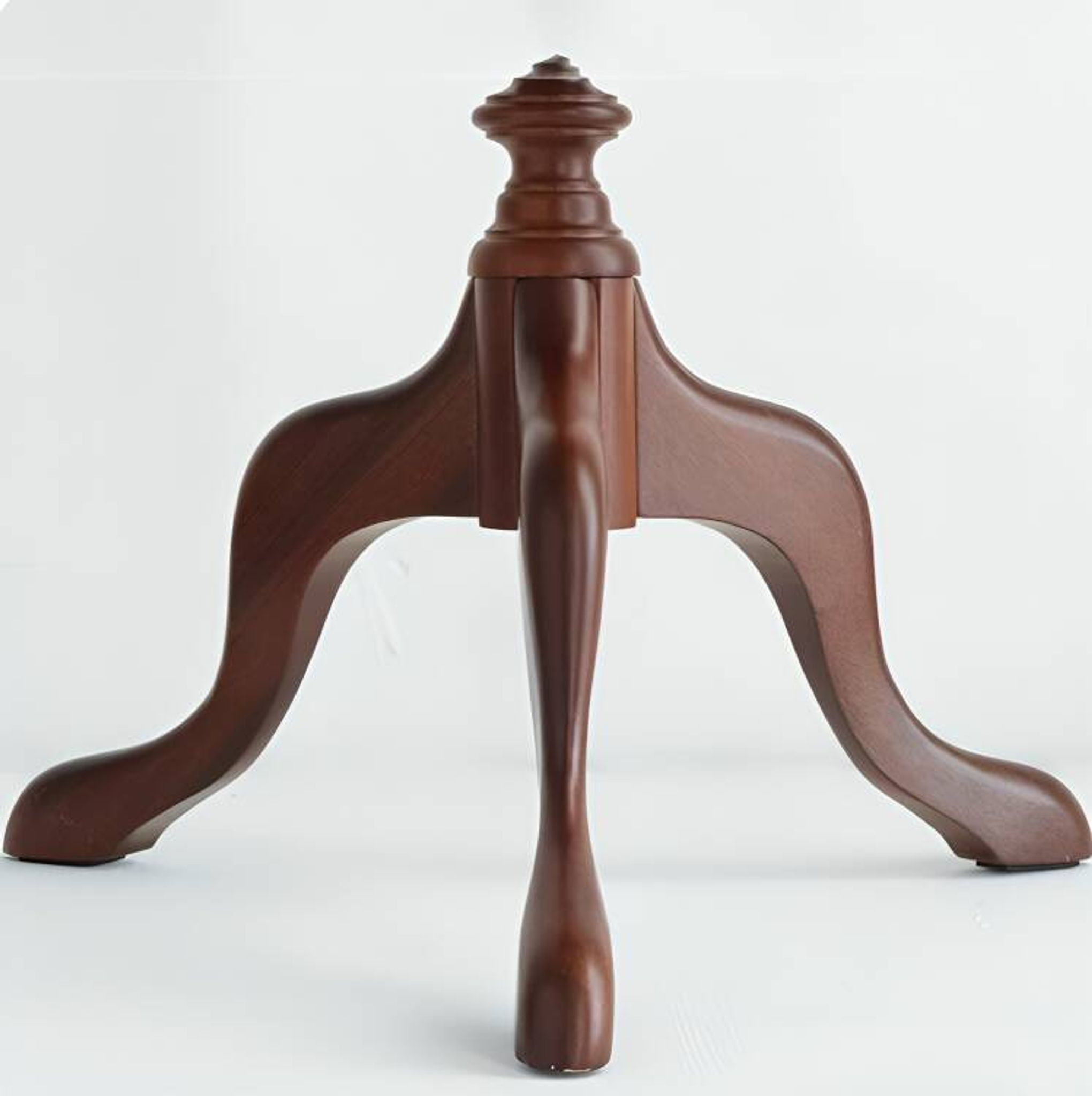 Antique Circular Rattan Wood Coffee Table, Traditional French Style, Narrow Accent Table