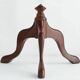 Table basse circulaire antique en bois de rotin, style Français traditionnel, table d’accent étroite