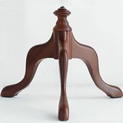 Antique Circular Rattan Wood Coffee Table, Traditional French Style, Narrow Accent Table