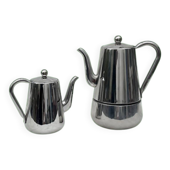 Italian coffee maker & stainless steel jug Stella - Arianna Collection