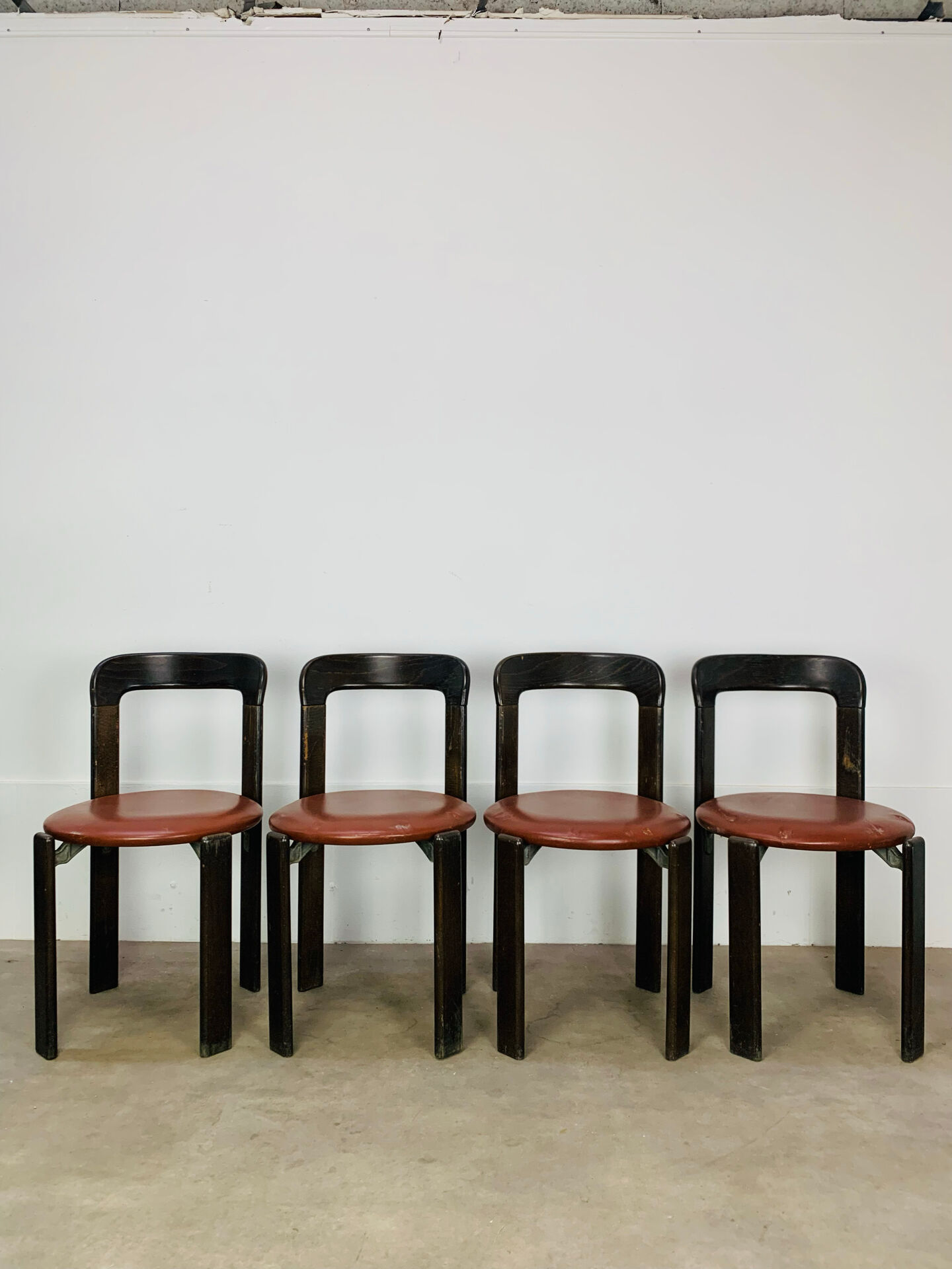 4 Bruno Rey chairs for Dietiker, workshop "Chair from Stein am Rhein"