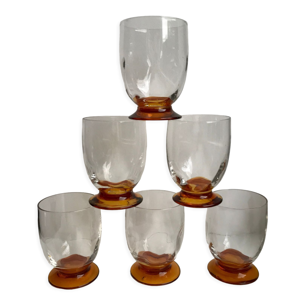 Verres à Pied Pasabahce Amber - Lot De 6 - Bord Doré - 36,5cl - Transparent Verre A Gin