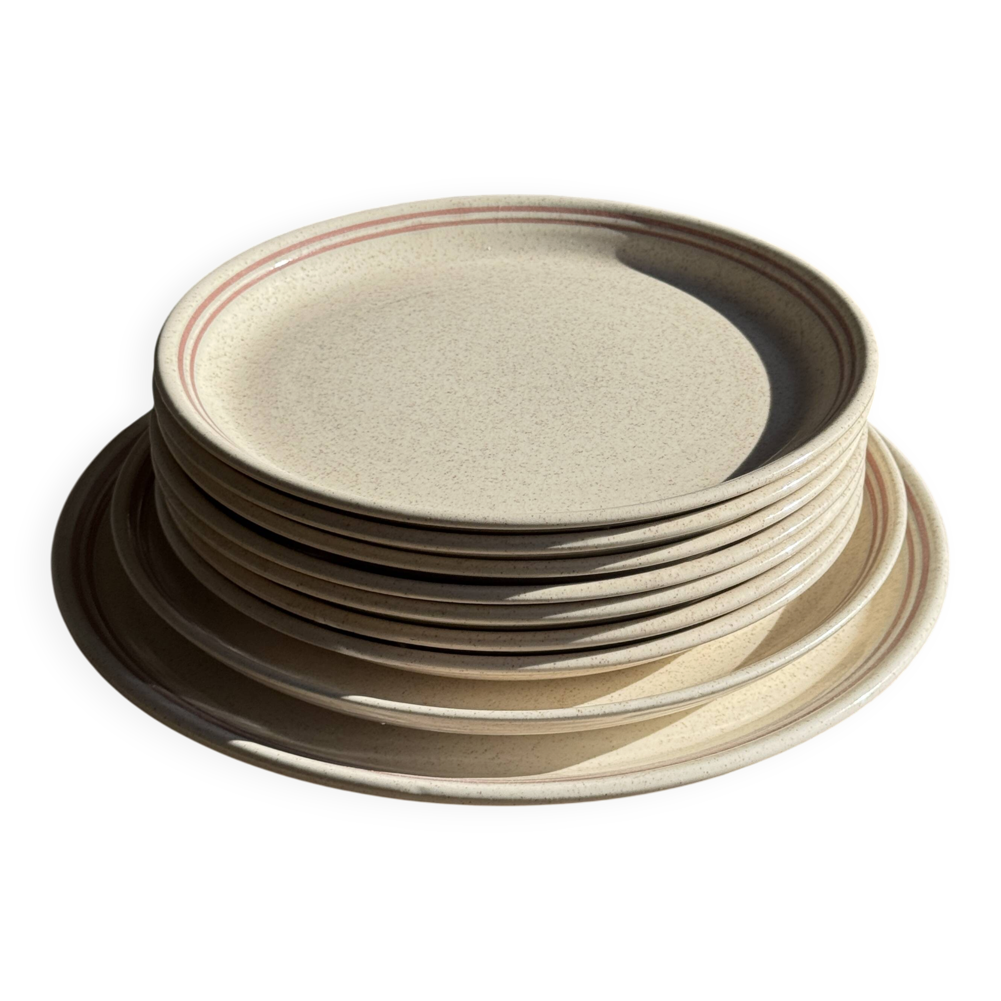 Lunéville table service Art Workshop 8 plates and 2 serving dishes
