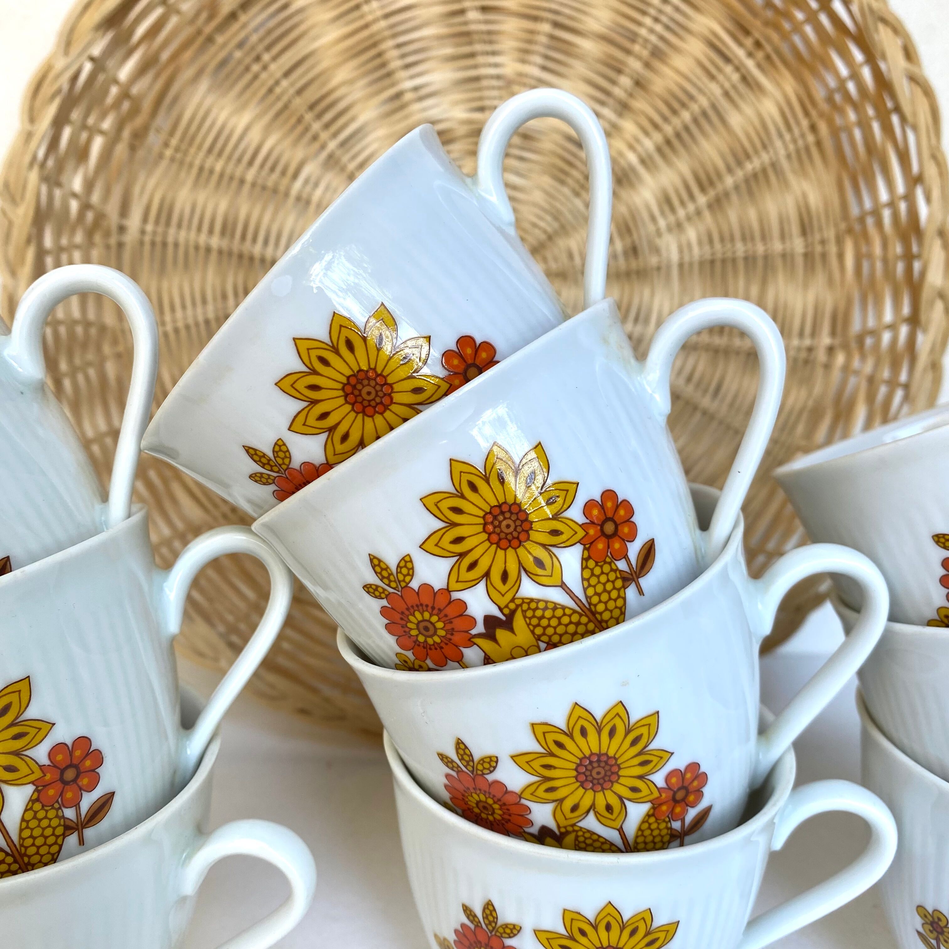 Vintage porcelain coffee cups