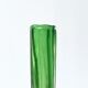 Translucent glass soliflora, long spiral twisted vase with flower-shaped foot