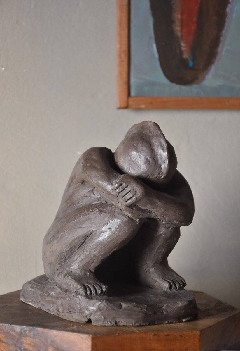 Luciano Viel, Squatting Figure (circa 1960)