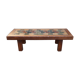 Coffee table oak and tiles