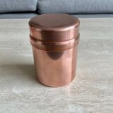 Set of 4 covered copper pots
