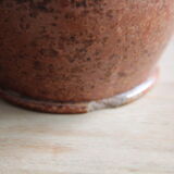 Brown stoneware pitcher