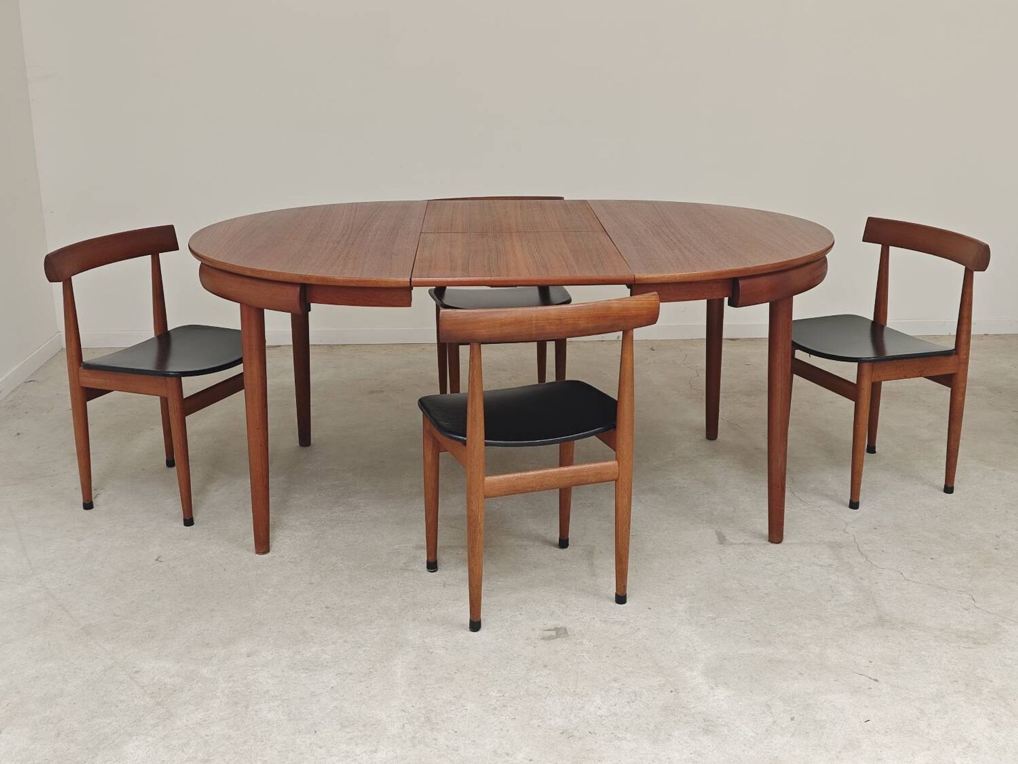 Table de repas et 4 chaises par Hans Olsen pour Frem Rojle  Danemark