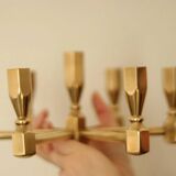 Swedish vintage brass seven arm candelabra by Gusum