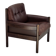 1970s, Scandinavian armchair, furniture leather, beech wood.