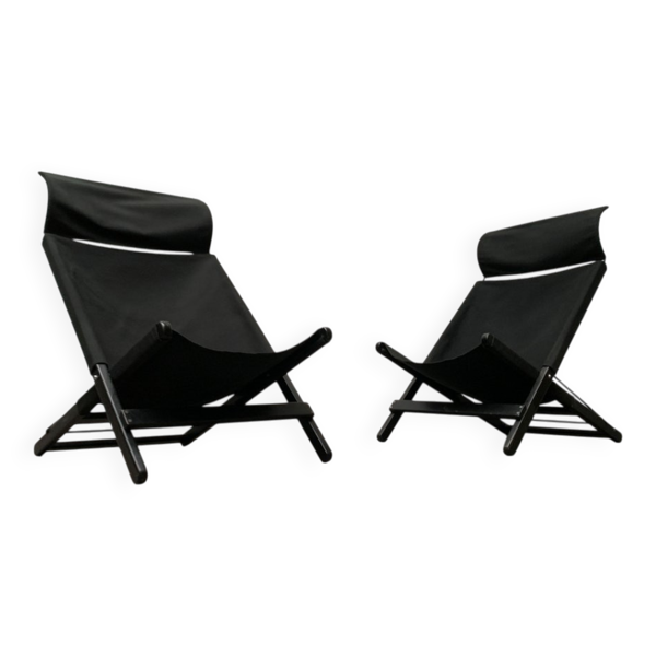 Lot de chaises pliantes modèle Hestra minimalistes postmodernes par Tord Björklund pour Ikea, années 1980
