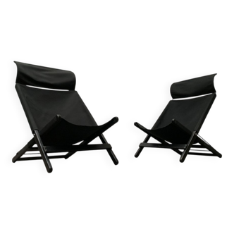 Set of minimalist postmodern folding chairs model Hestra by Tord Björklund for Ikea, 1980s.