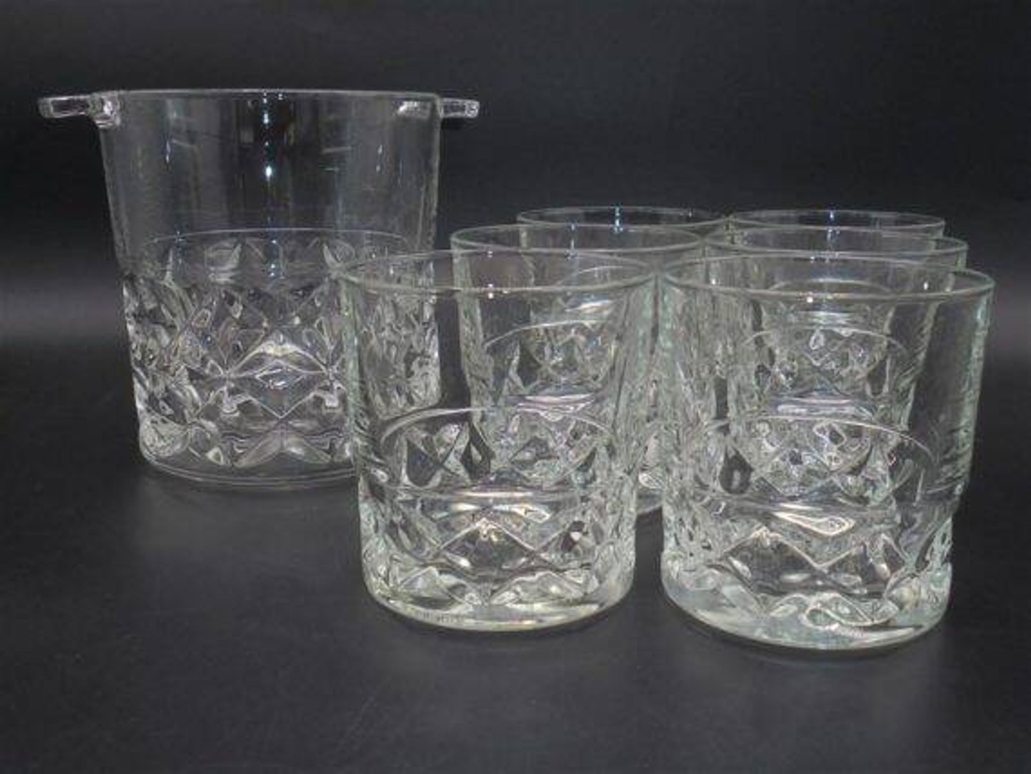 Seau à glace assorti de 6 verres