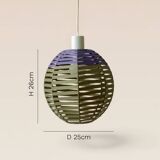 Woven ball suspension on metal structure / D 25cm