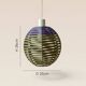 Suspension boule tissée sur structure en métal / D 25cm