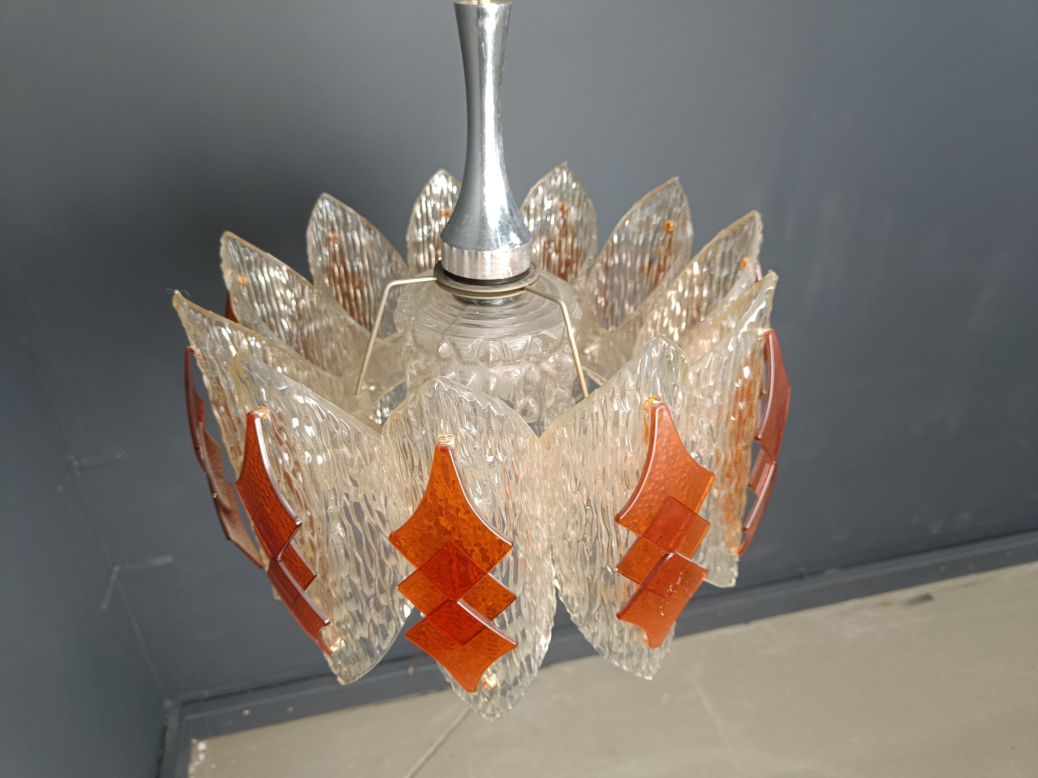 Acrylic space age chandelier by Marbach Leuchten, Germany, 1960s