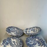 6 assiettes creuses vintage