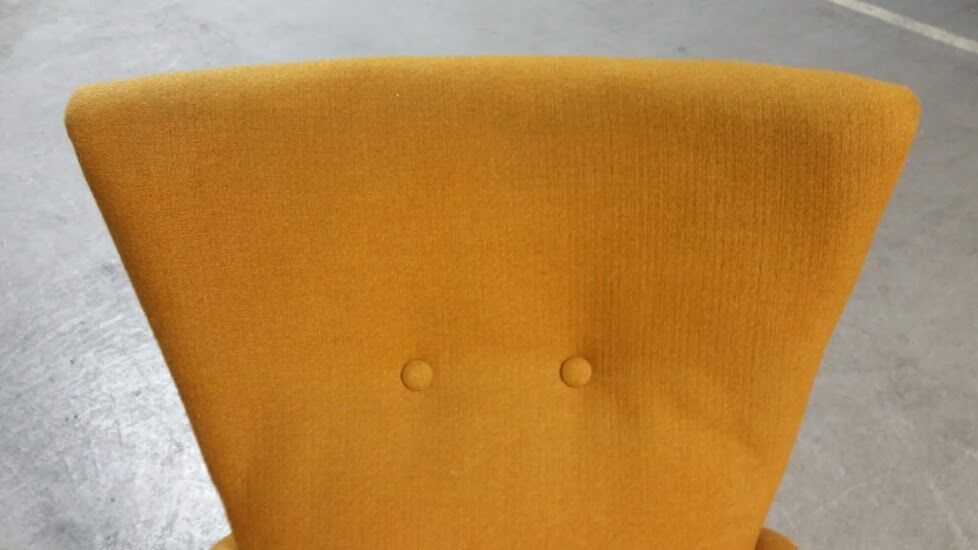 50s 60s Danish armchair has ears golden
