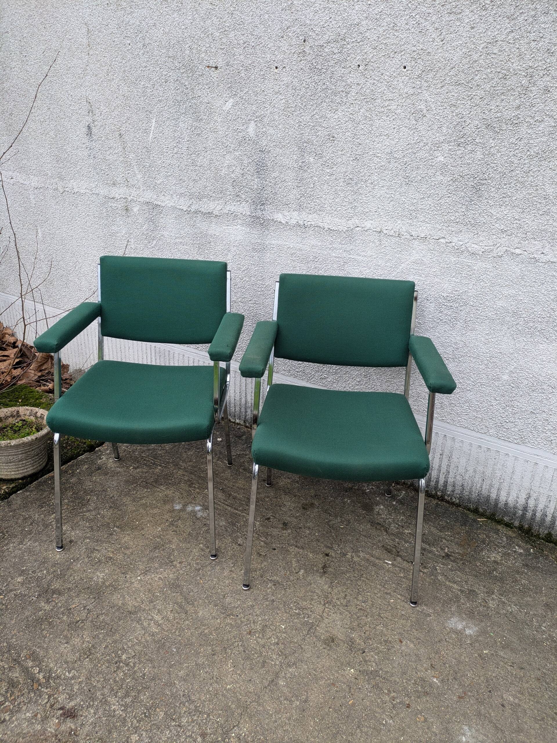 Pair of designer armchairs