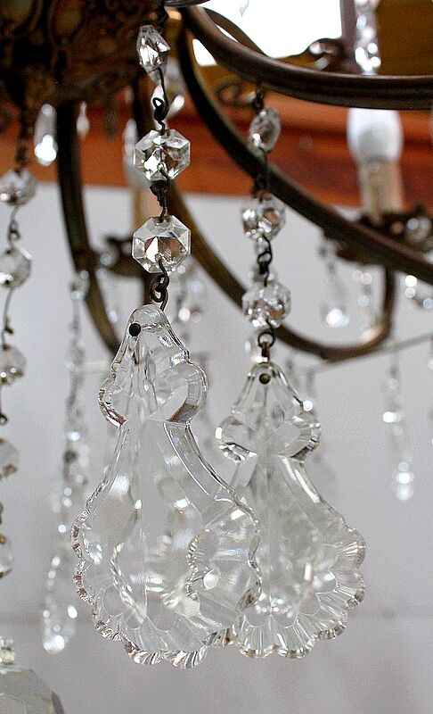 Crystal chandelier mid 20th