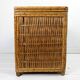 Coffee table or Chest in wicker, bamboo and wood of the 1960s Louis Sognot
