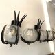 Brutalist pair of glass wall lights Mazzega, Italy 1960
