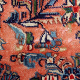 Traditional pink wool persian runner rug handwoven oriental wool carpet runner 85x295cm