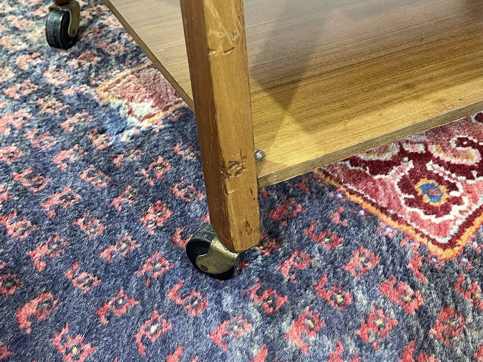 English mahogany sewing cabinet from the 1970s