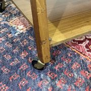 English mahogany sewing cabinet from the 1970s