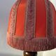 Large 1960s bell-shaped lamp with fringed shade