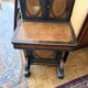 Victorian-era blackened wood and burr walnut Davenport.