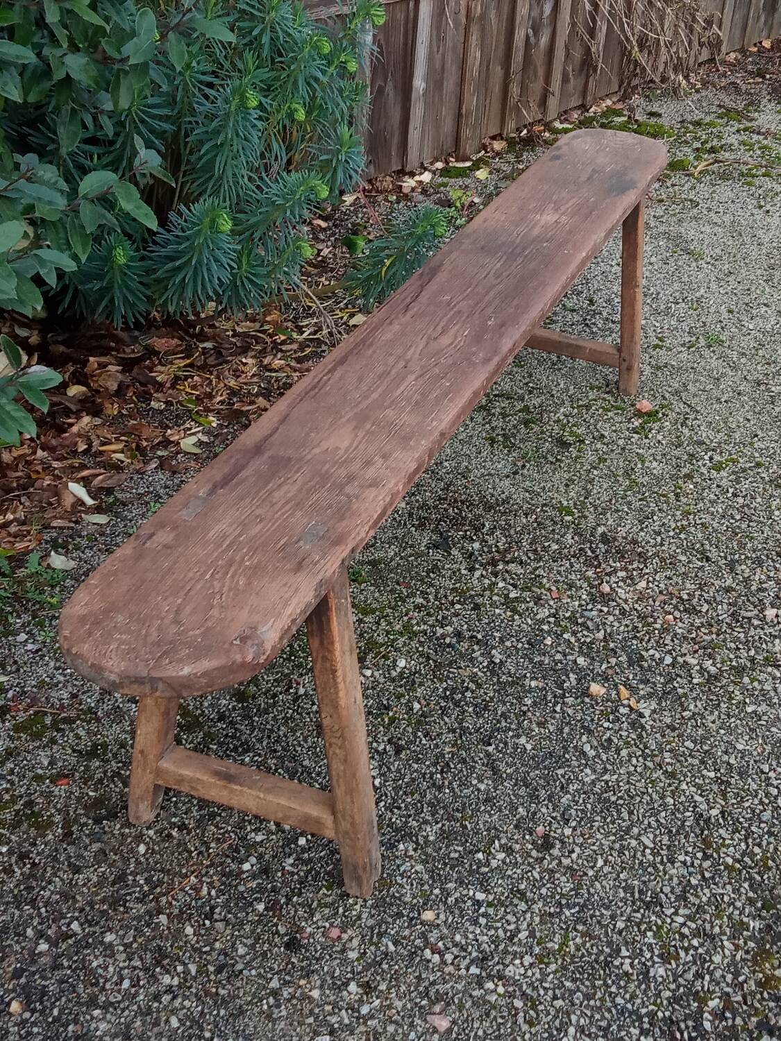 Banc de ferme ancien en chêne