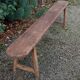 Old oak farm bench