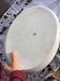 Oval porcelain dish with flower decoration