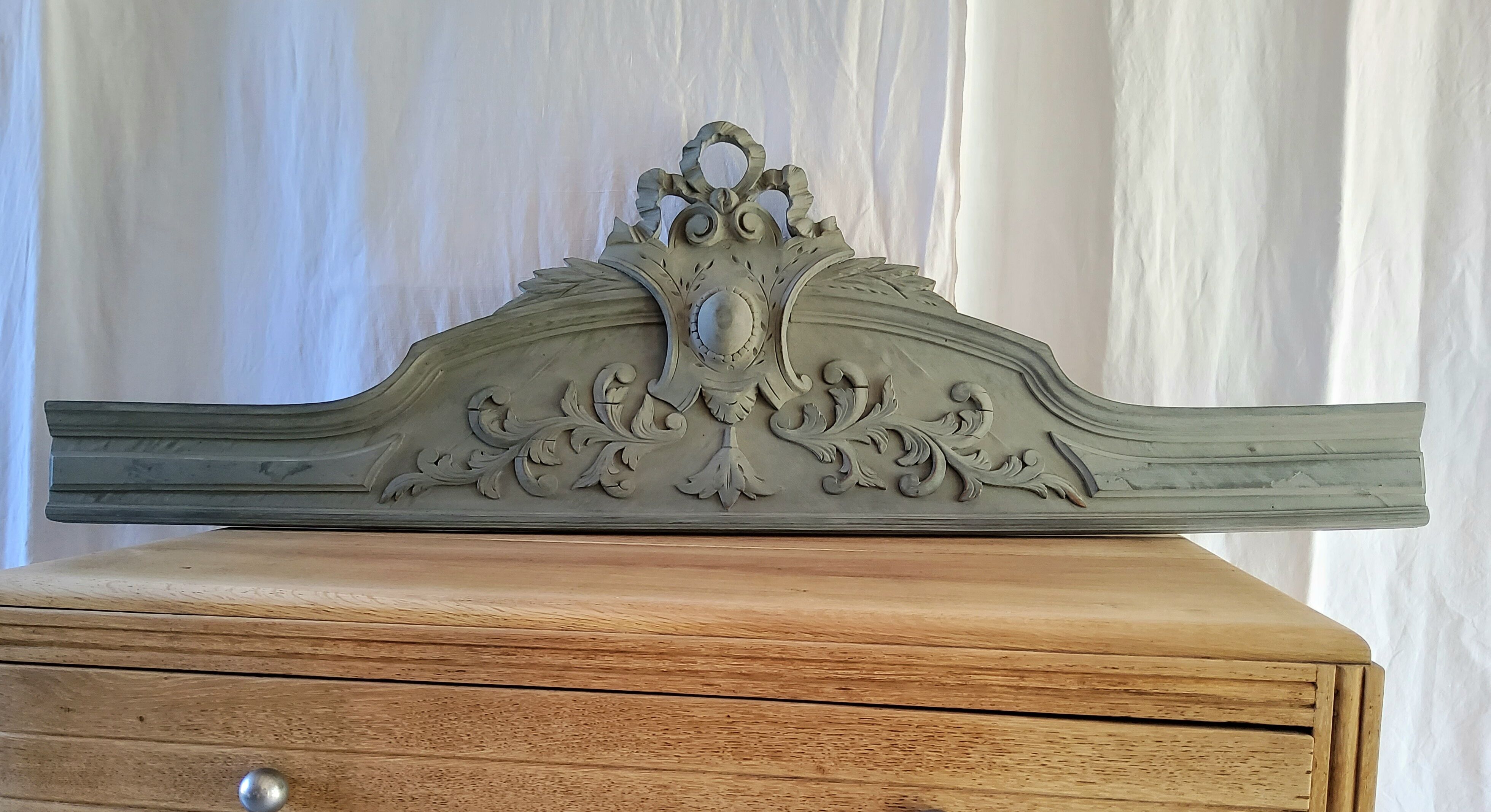 Patinated pediment