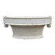 French cast iron oval jardinière planter white