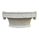 French cast iron oval jardinière planter white
