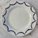 Assiette plate Salins décor bleues 24,5cm