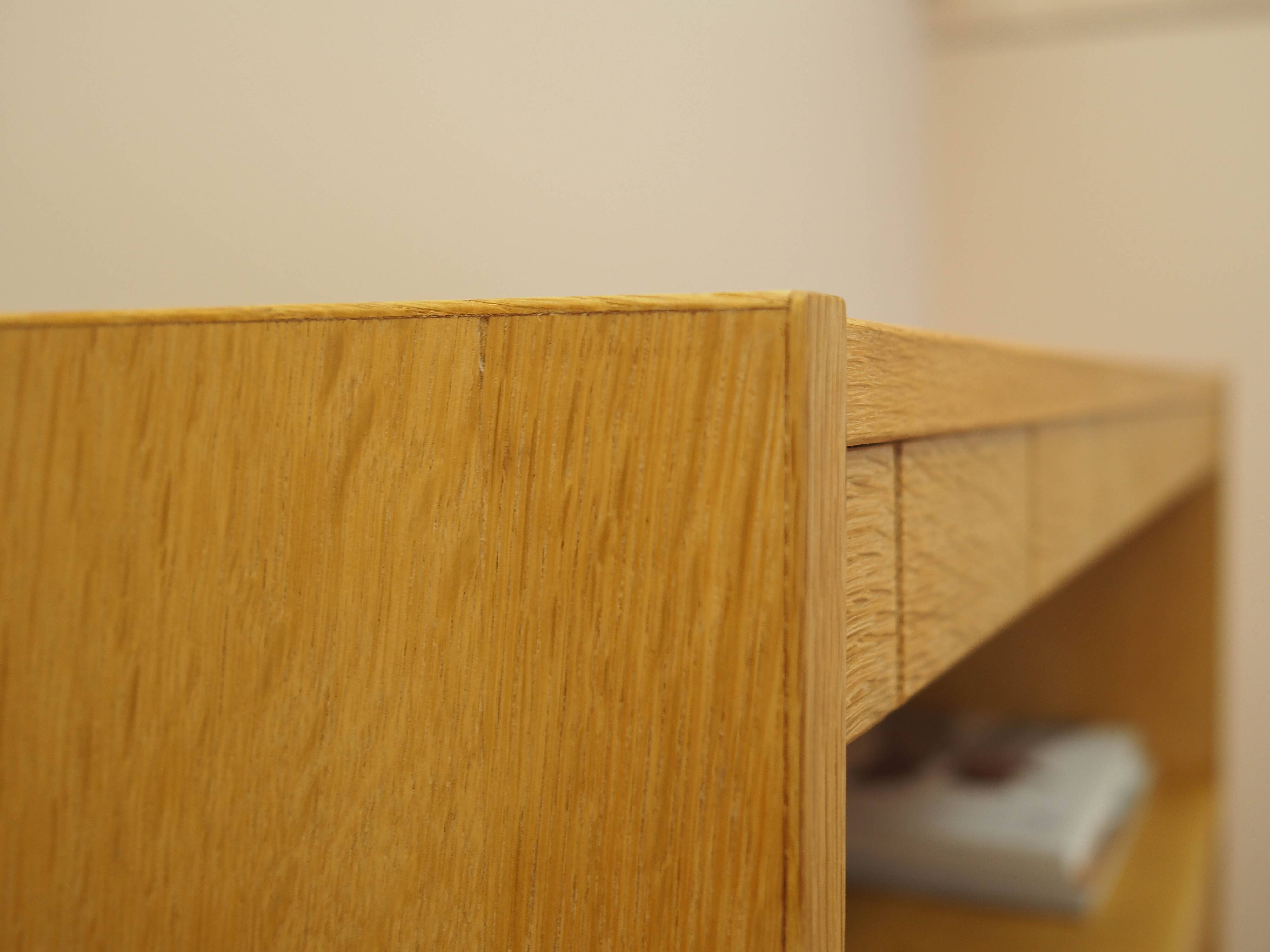 Henning Kjærnulf Oak Bookcase with Glass Doors, Danish 1960s