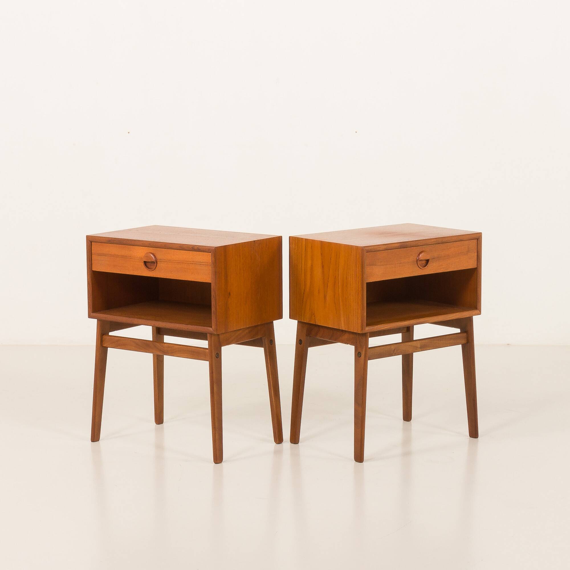 Pair of mid-century teak nightstands, Denmark 1960s