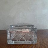 Cigarette box with crystal ashtray lid